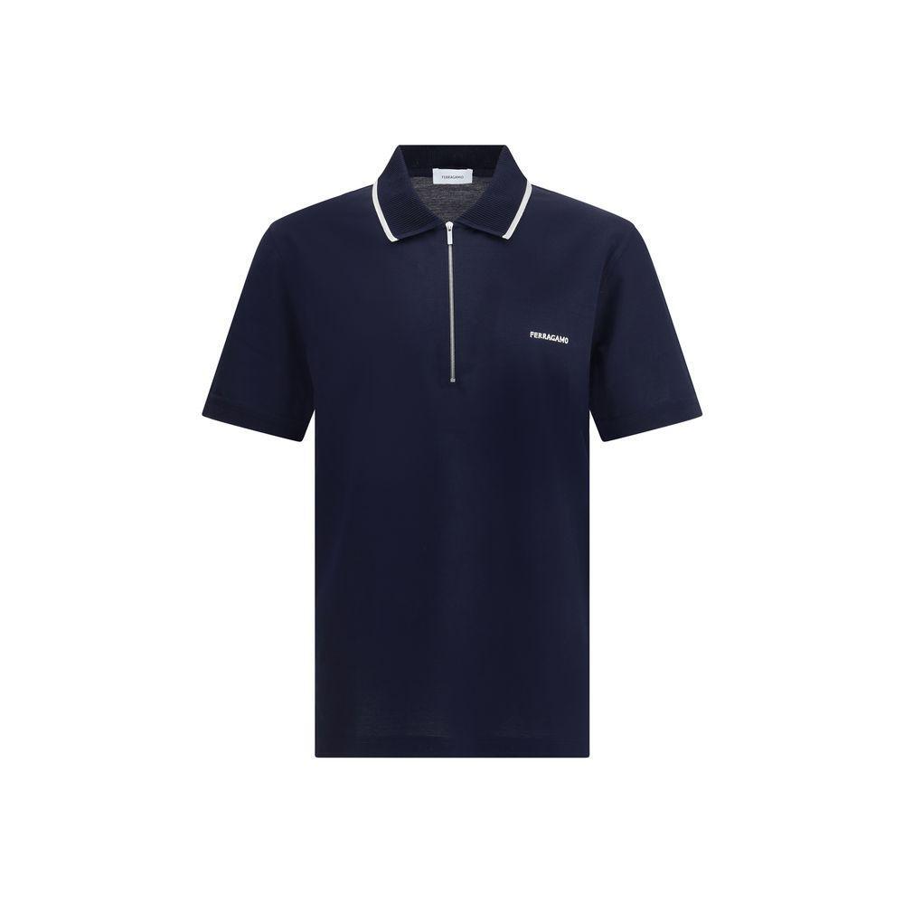 Ferragamo Zip Polo Shirt FE-784281001-XL