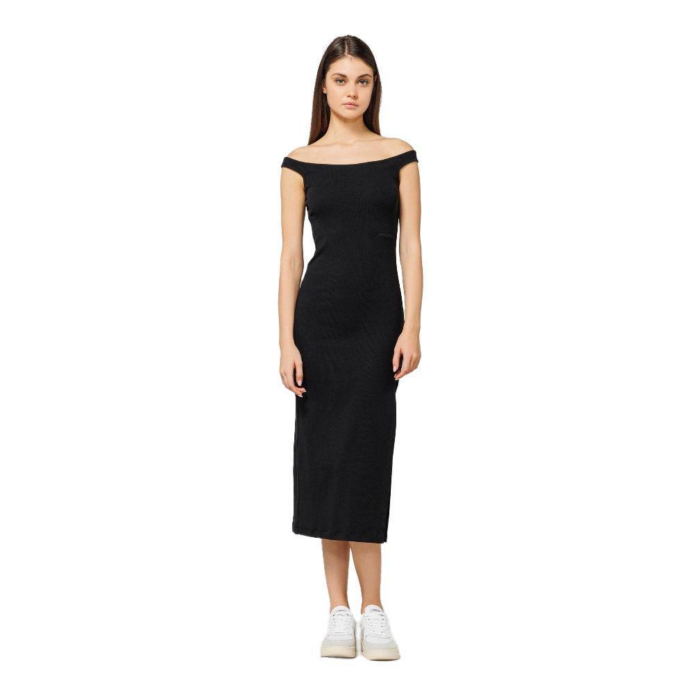 Hinnominate Black Cotton Dress HI-15611-S