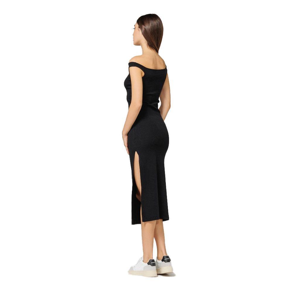 Hinnominate Black Cotton Dress HI-15611-S