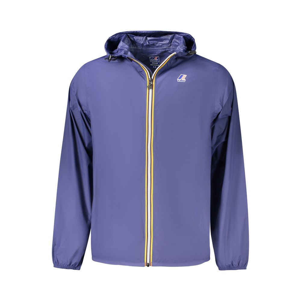 K-WAY Blue Polyamide Men Jacket KW-38803-M