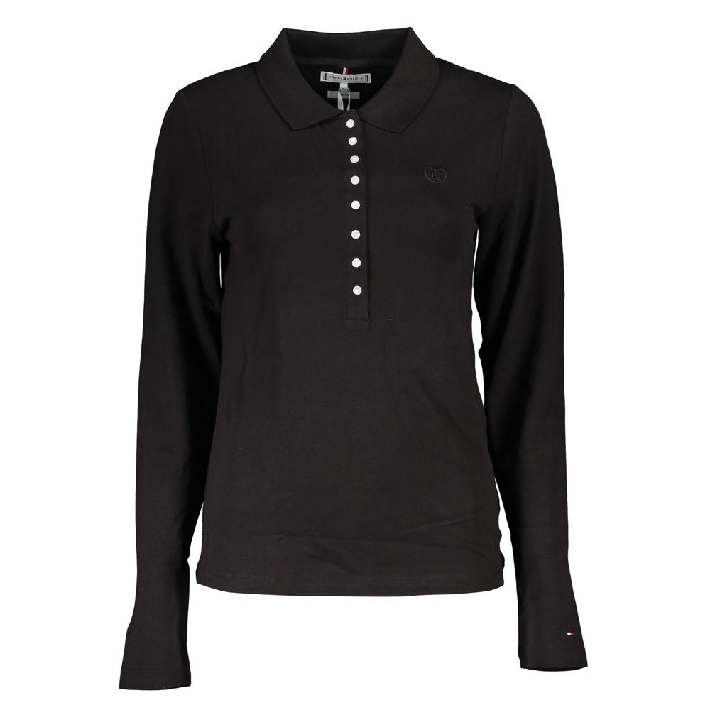 Tommy Hilfiger Black Cotton Polo Shirt TO-22855-S