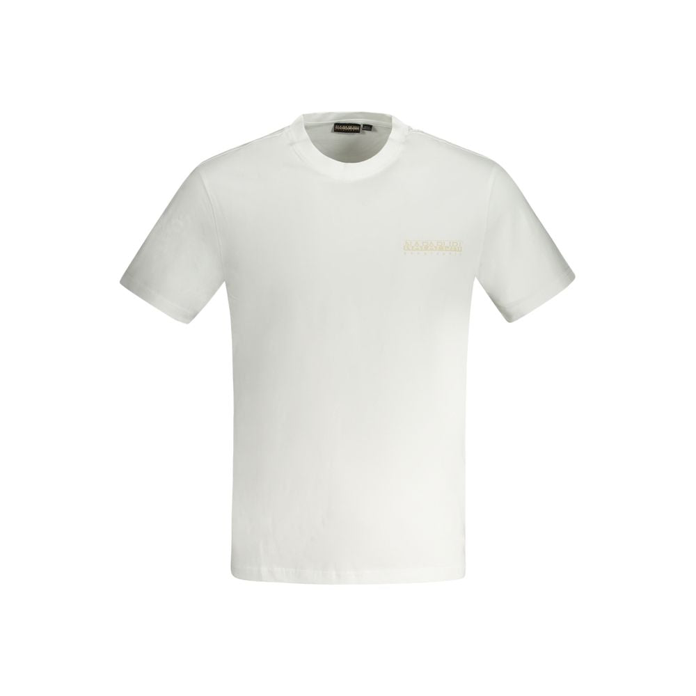 Napapijri White Cotton T-Shirt NA-33201-XXL
