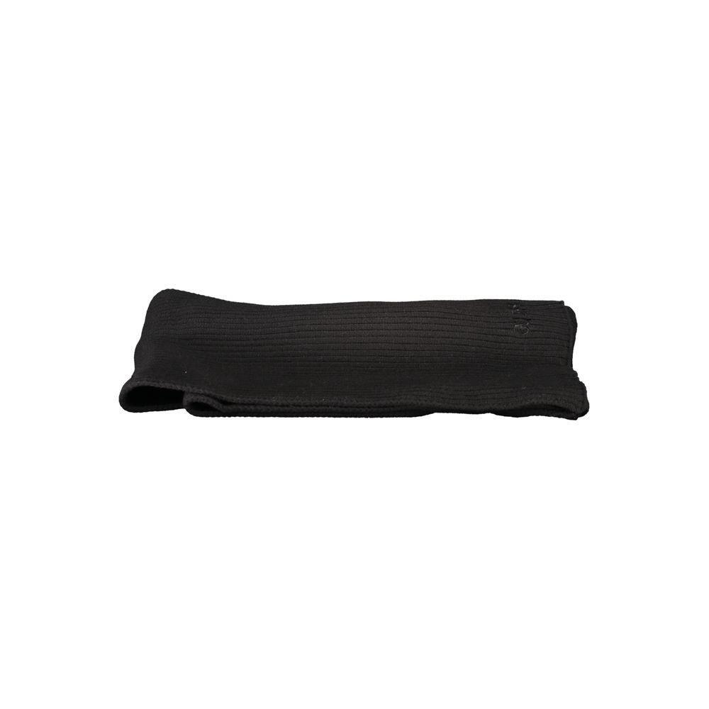 Guess Jeans Black Polyester Scarf GU-34115