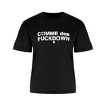 Comme Des Fuckdown Black Cotton Tops & T-Shirt CO-15667-S