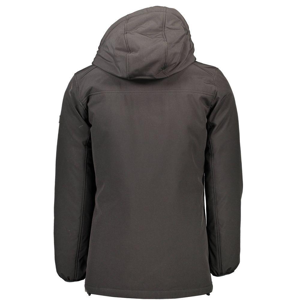 Yes Zee Black Polyester Jacket YE-9431-XL
