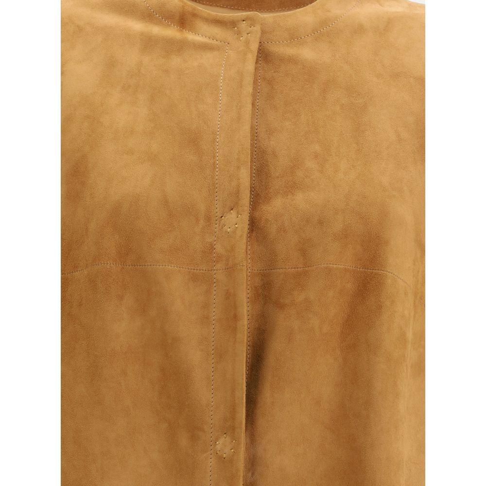Salvatore Santoro Suede Coat SA-48089DCARAMEL-IT42 | L