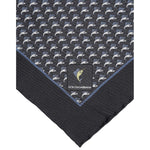 Dolce & Gabbana Black Fish Print Silk Square Men Foulard Scarf