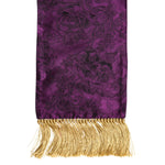 Dolce & Gabbana Purple Silk Fringes Cross Men Foulard Scarf MS7530