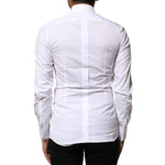 Dolce & Gabbana White GOLD Embroidery Detailed Dress Shirt TSH906792-37