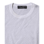 Dolce & Gabbana White Round Neck Long Sleeves Pullover Top