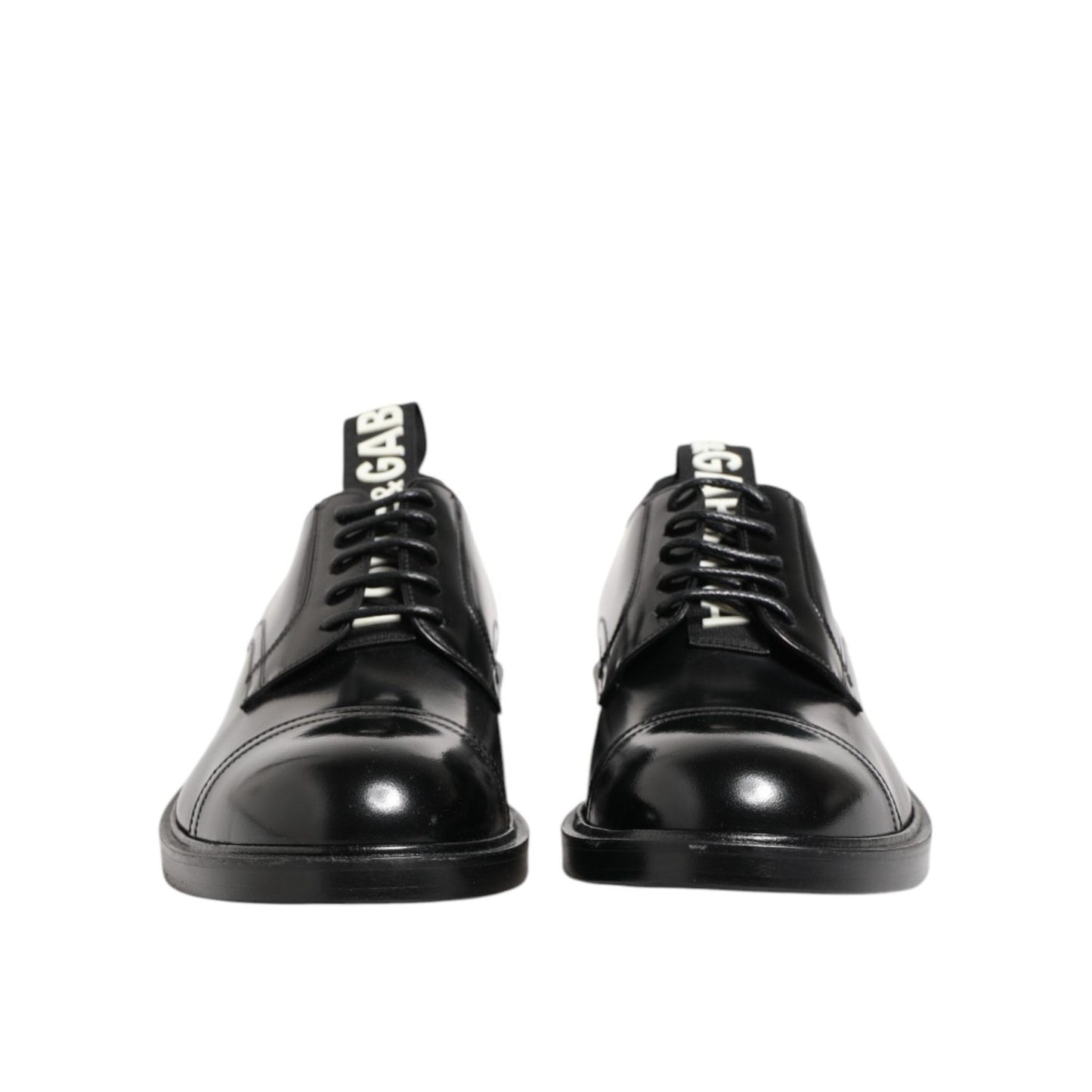Dolce & Gabbana Black Leather Dress Lace Up Men Formal Shoes MV7411-41