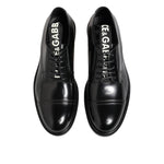 Dolce & Gabbana Black Leather Dress Lace Up Men Formal Shoes MV7411-41