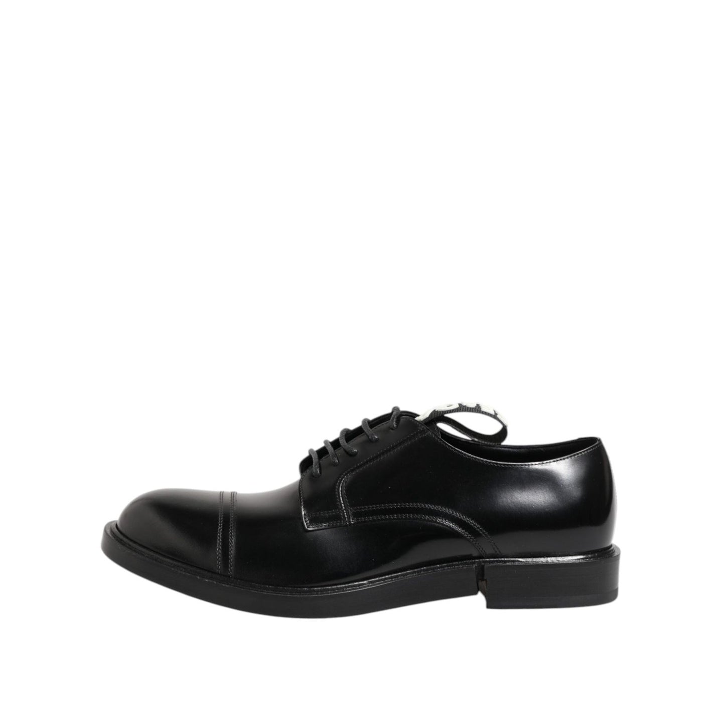 Dolce & Gabbana Black Leather Dress Lace Up Men Formal Shoes MV7411-41