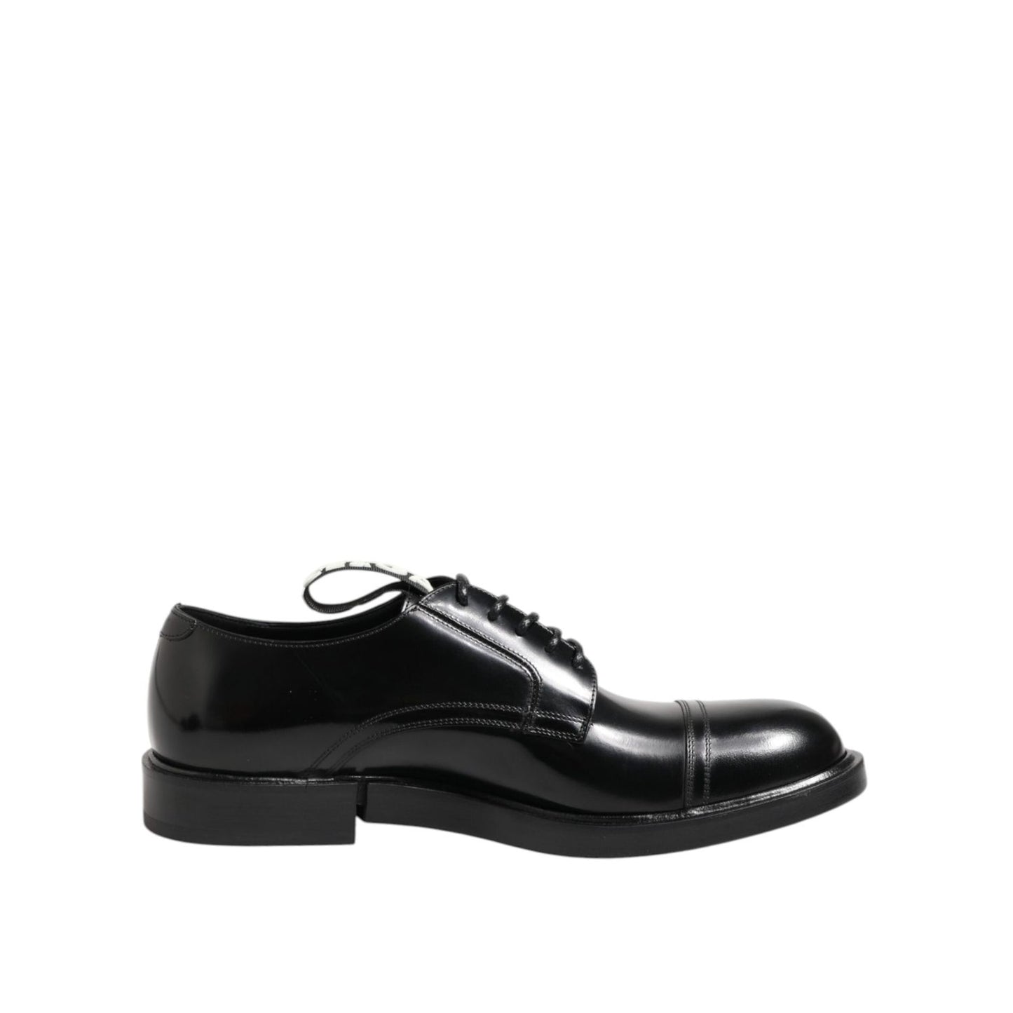 Dolce & Gabbana Black Leather Dress Lace Up Men Formal Shoes MV7411-41