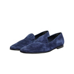 Dolce & Gabbana Blue Velvet DG Logo Loafers Formal Shoes MV7472-44