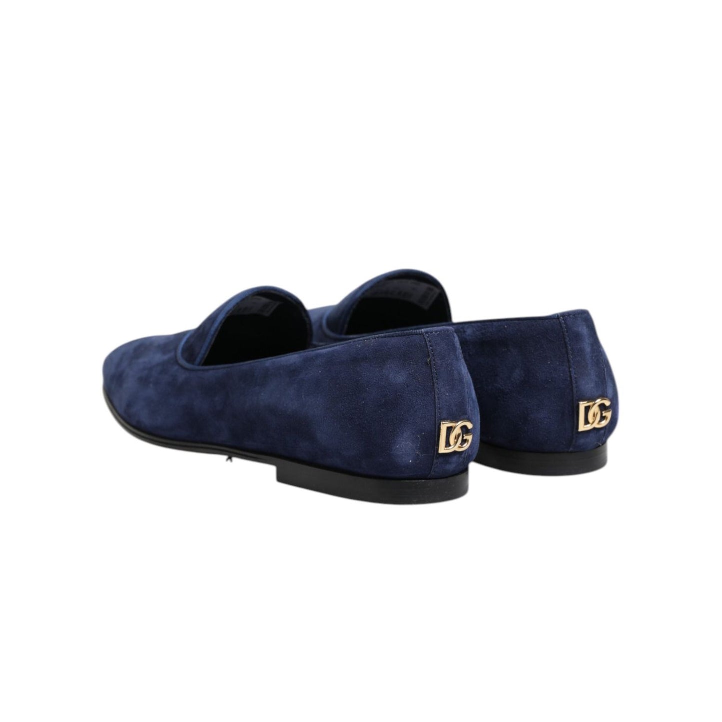 Dolce & Gabbana Blue Velvet DG Logo Loafers Formal Shoes MV7472-44