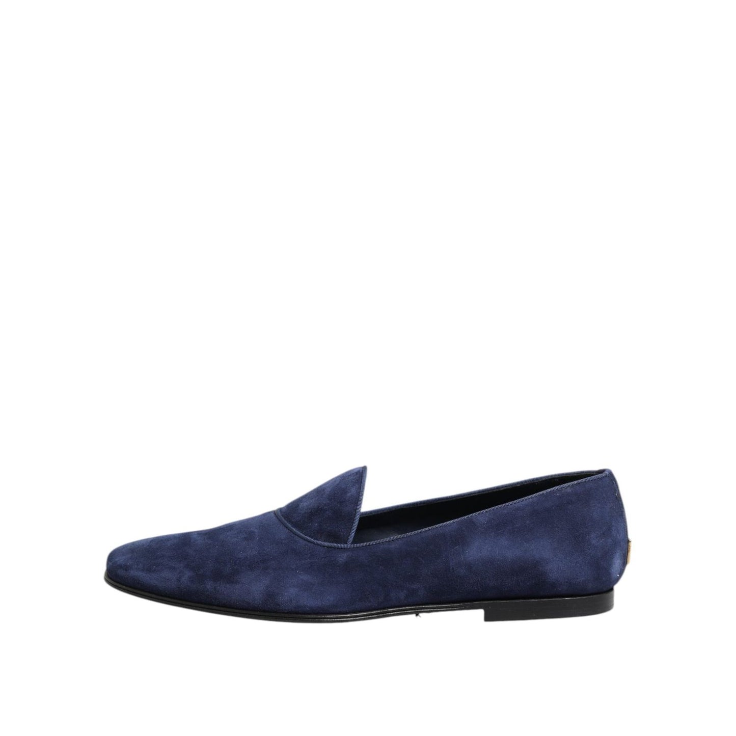 Dolce & Gabbana Blue Velvet DG Logo Loafers Formal Shoes MV7472-44