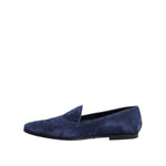 Dolce & Gabbana Blue Velvet DG Logo Loafers Formal Shoes MV7472-44