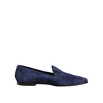 Dolce & Gabbana Blue Velvet DG Logo Loafers Formal Shoes MV7472-44