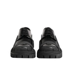 Dolce & Gabbana Black Patent Leather Trekking Derby Shoes MV7382-39