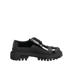 Dolce & Gabbana Black Patent Leather Trekking Derby Shoes MV7382-39