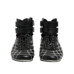 Dolce & Gabbana Black Quilted Leather Lace Up Sneakers Shoes MV7473-44