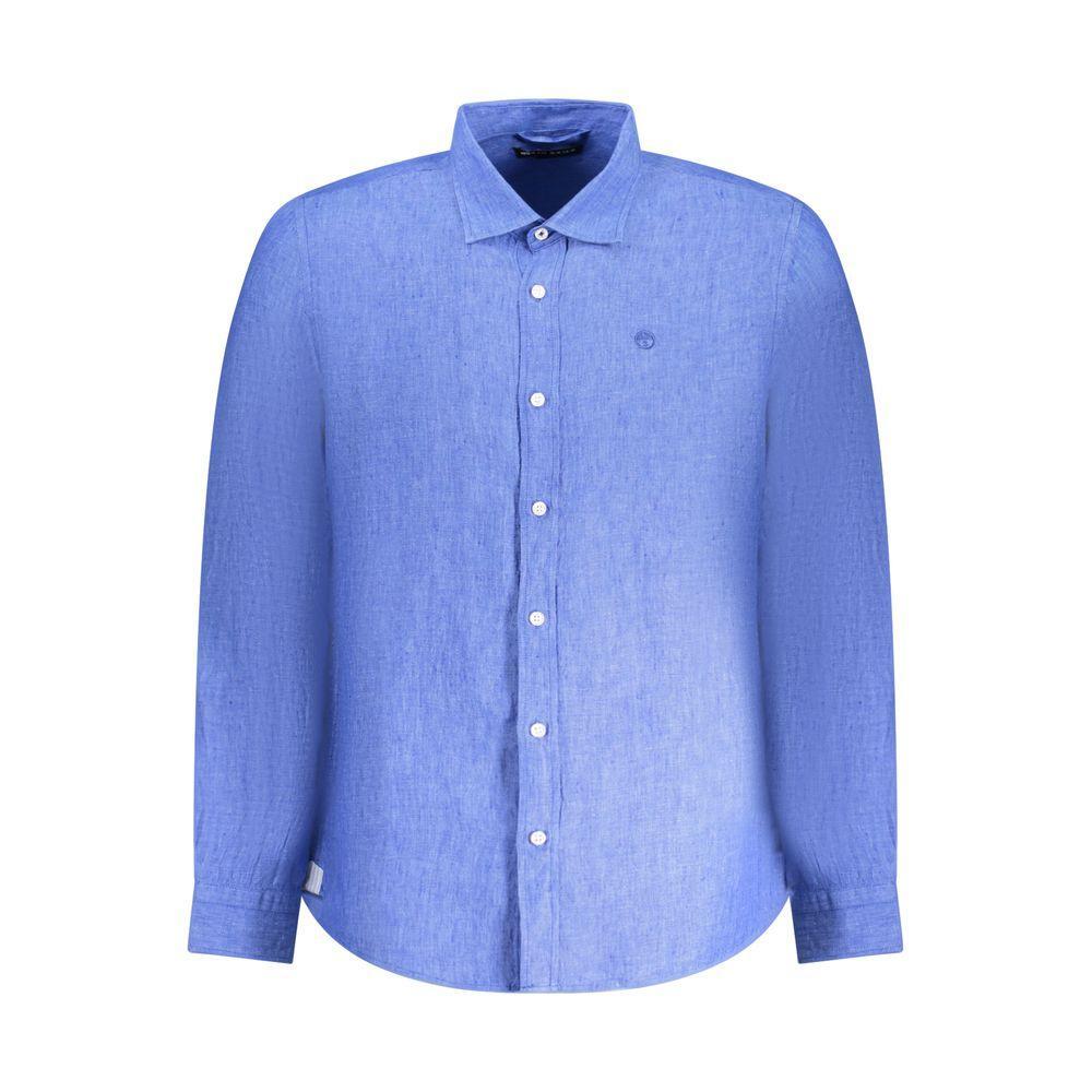 North Sails Blue Linen Shirt NO-38886-L