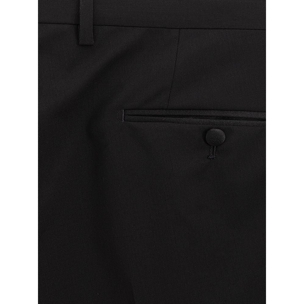 Dolce & Gabbana Black Wool Pant DO-141366720009985-IT54 | XXL