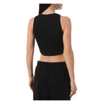 Comme Des Fuckdown Black Cotton Tops & T-Shirt CO-15684-S