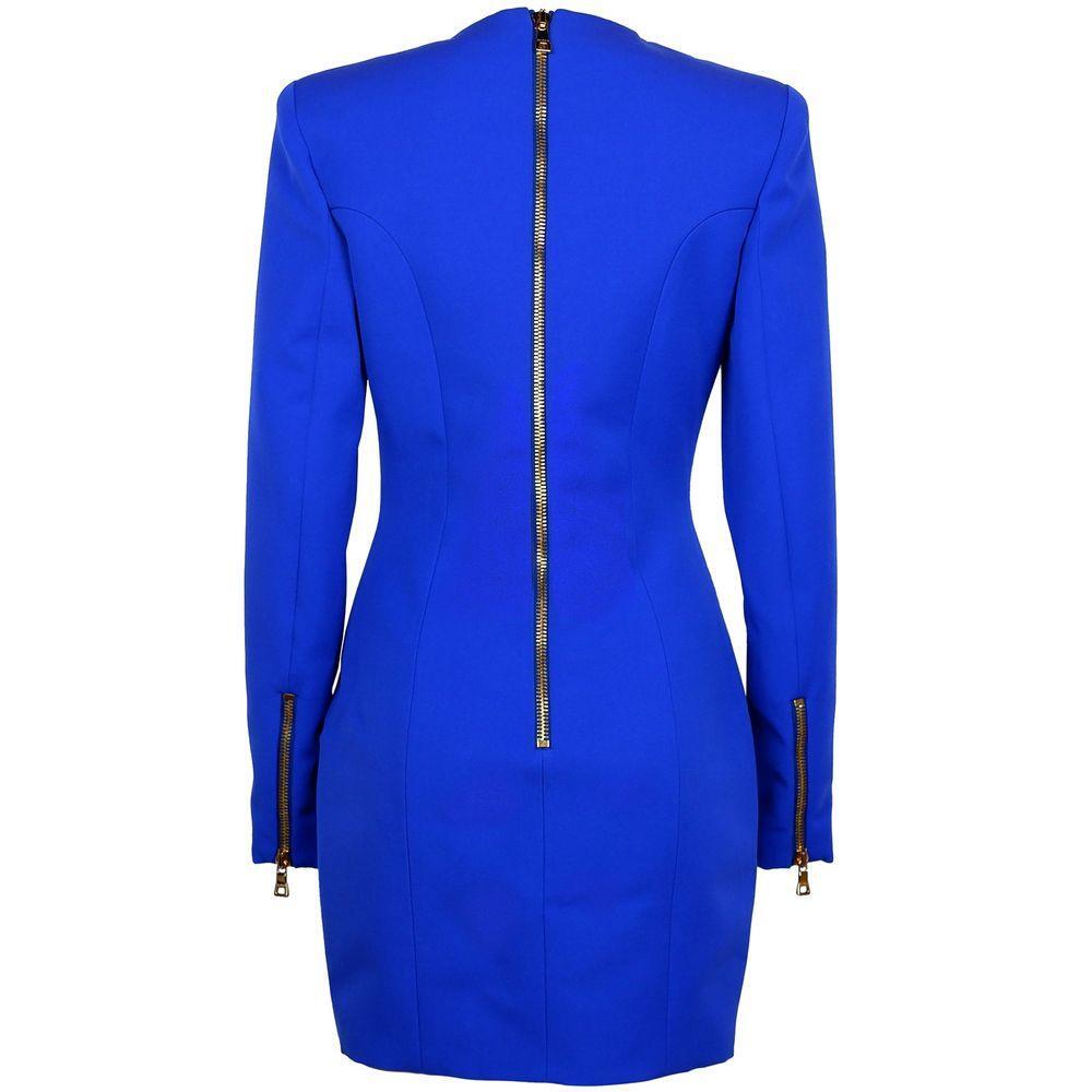 Balmain Blue Wool Dress BA-15520-IT38|XS