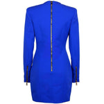Balmain Blue Wool Dress BA-15520-IT38|XS