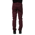 CYCLE Maroon Cotton Stretch Skinny Fit Men Denim Jeans