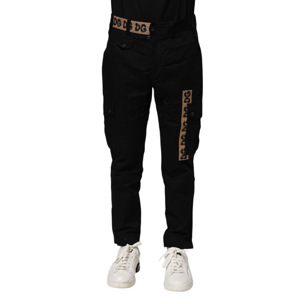 Dolce & Gabbana Black Cotton Cargo Casual Pants PAN74612-44