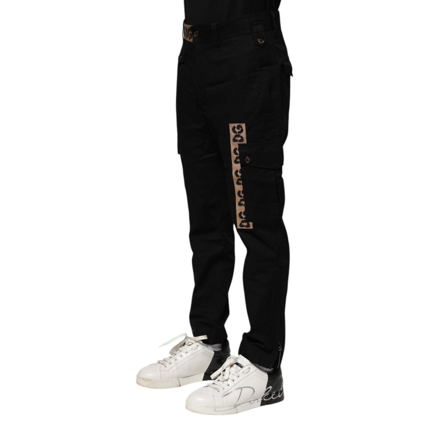 Dolce & Gabbana Black Cotton Cargo Casual Pants PAN74612-44