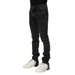 Dolce & Gabbana Black Cotton Skinny Men Denim Jeans PAN75202-46