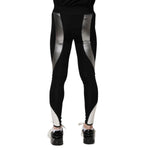Dolce & Gabbana Black Silver Nylon Skinny Men Leggings Pants PAN75203-44
