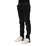 Dolce & Gabbana Black Cotton Skinny Men Denim Jeans PAN75279-46