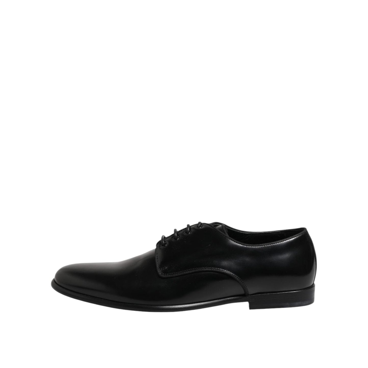 Dolce & Gabbana Black Leather Lace Up Derby Men Dress Shoes MV7478-42