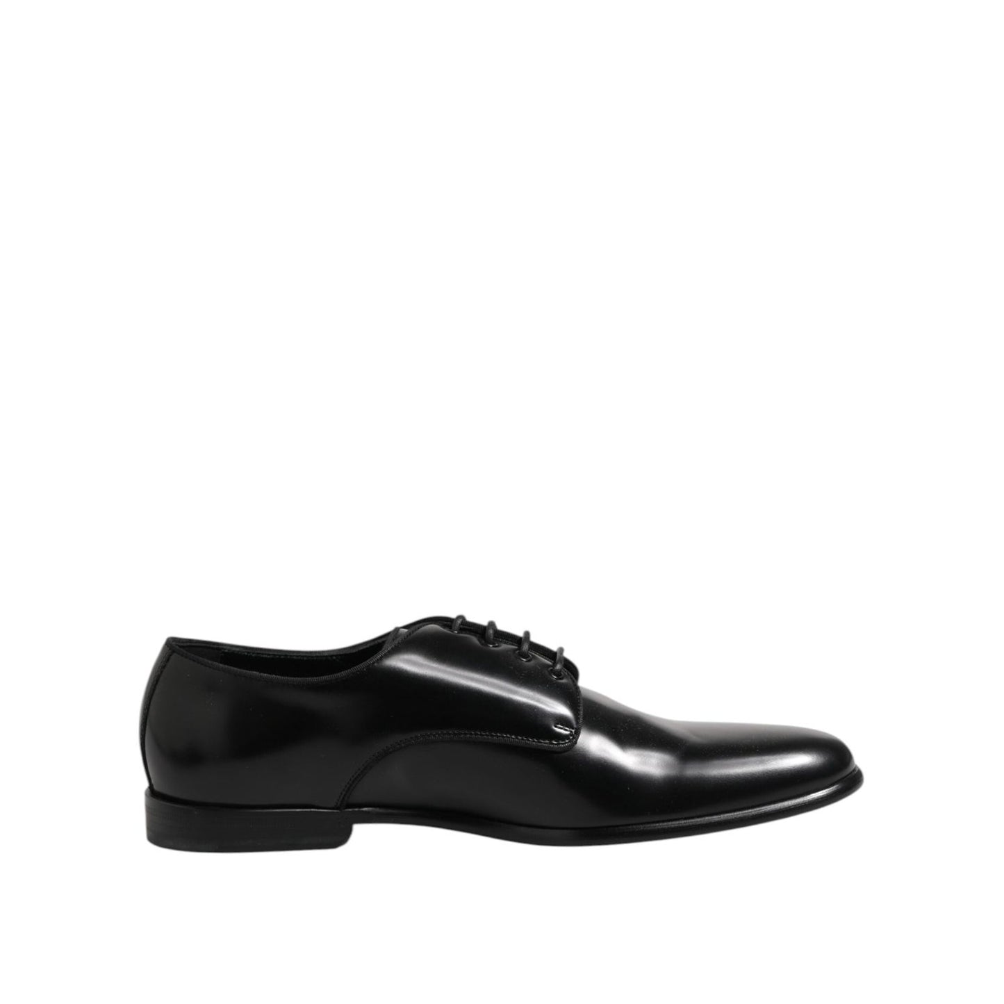 Dolce & Gabbana Black Leather Lace Up Derby Men Dress Shoes MV7478-42