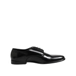 Dolce & Gabbana Black Leather Lace Up Derby Men Dress Shoes MV7478-42