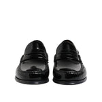Dolce & Gabbana Black Leather Slip On Loafers Dress Shoes MV7492-41.5