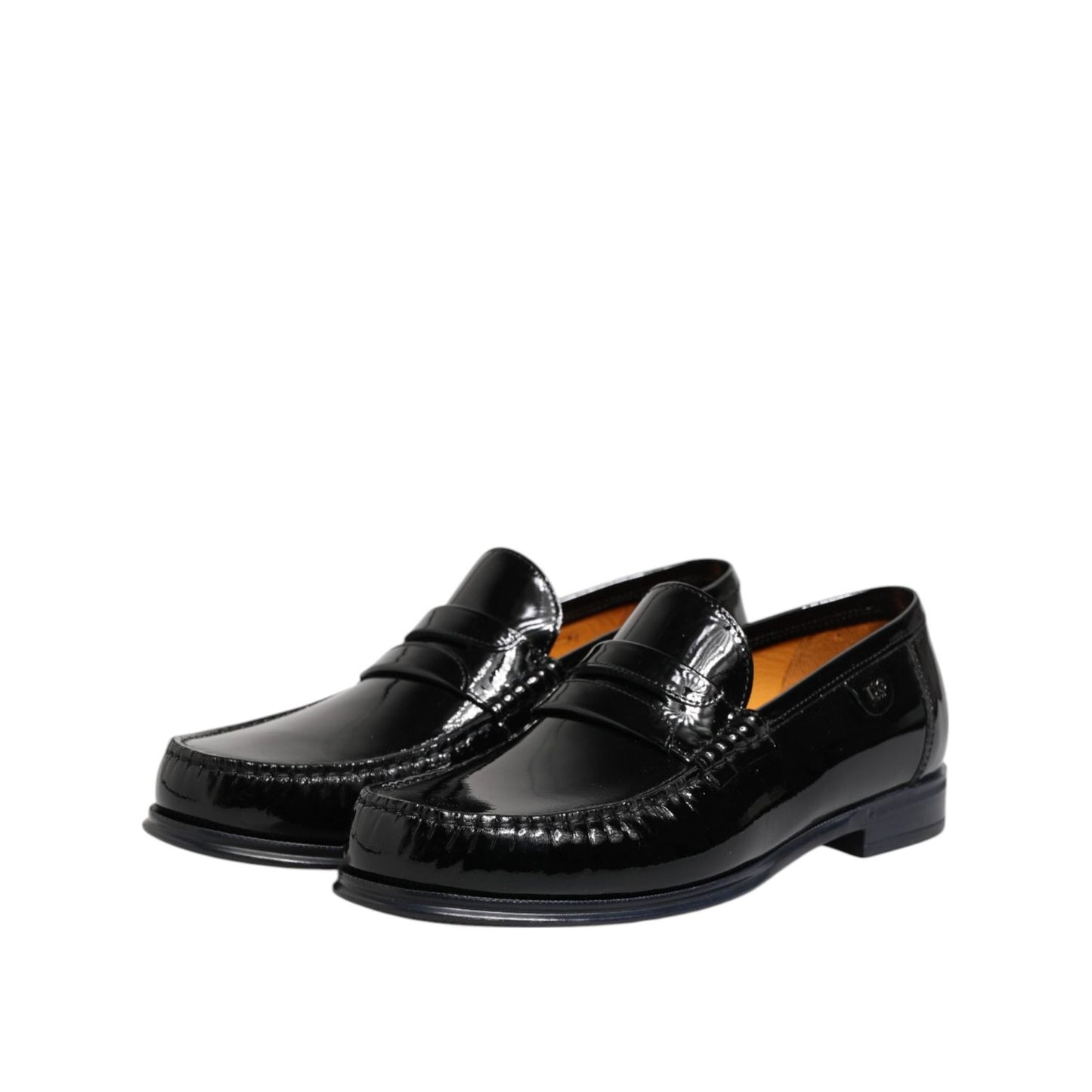 Dolce & Gabbana Black Leather Slip On Loafers Dress Shoes MV7492-41.5