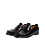 Dolce & Gabbana Black Leather Slip On Loafers Dress Shoes MV7492-41.5