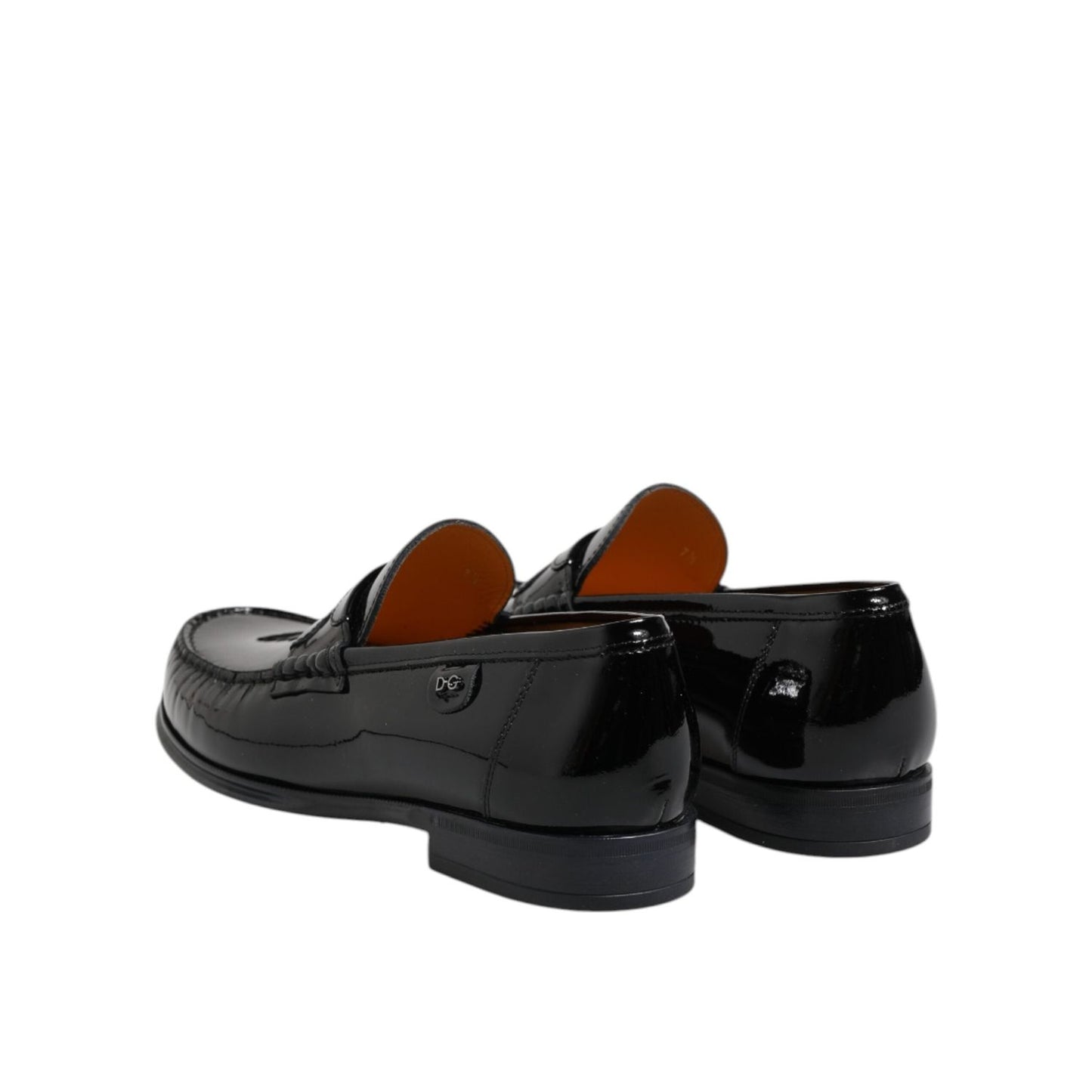 Dolce & Gabbana Black Leather Slip On Loafers Dress Shoes MV7492-41.5