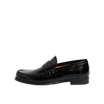 Dolce & Gabbana Black Leather Slip On Loafers Dress Shoes MV7492-41.5