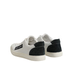 Dolce & Gabbana White Black Leather Lace Up Men Sneakers Shoes MV7431-39