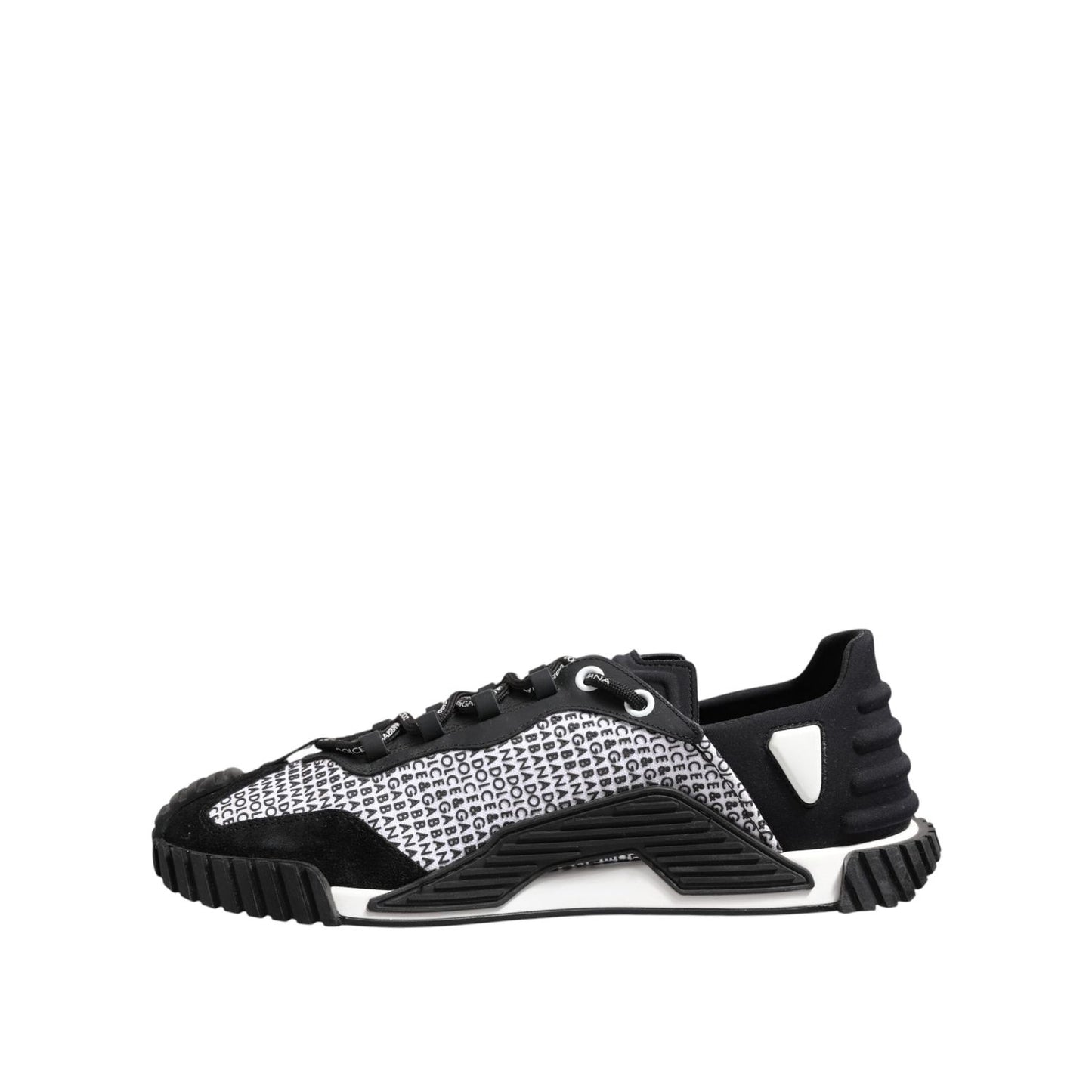 Dolce & Gabbana Black Logo Lace Up Low Top NS1 Sneakers Shoes MV7446-47