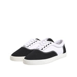 Dolce & Gabbana Black Cotton Canvas Lace Up Men Sneakers Shoes MV7500-39