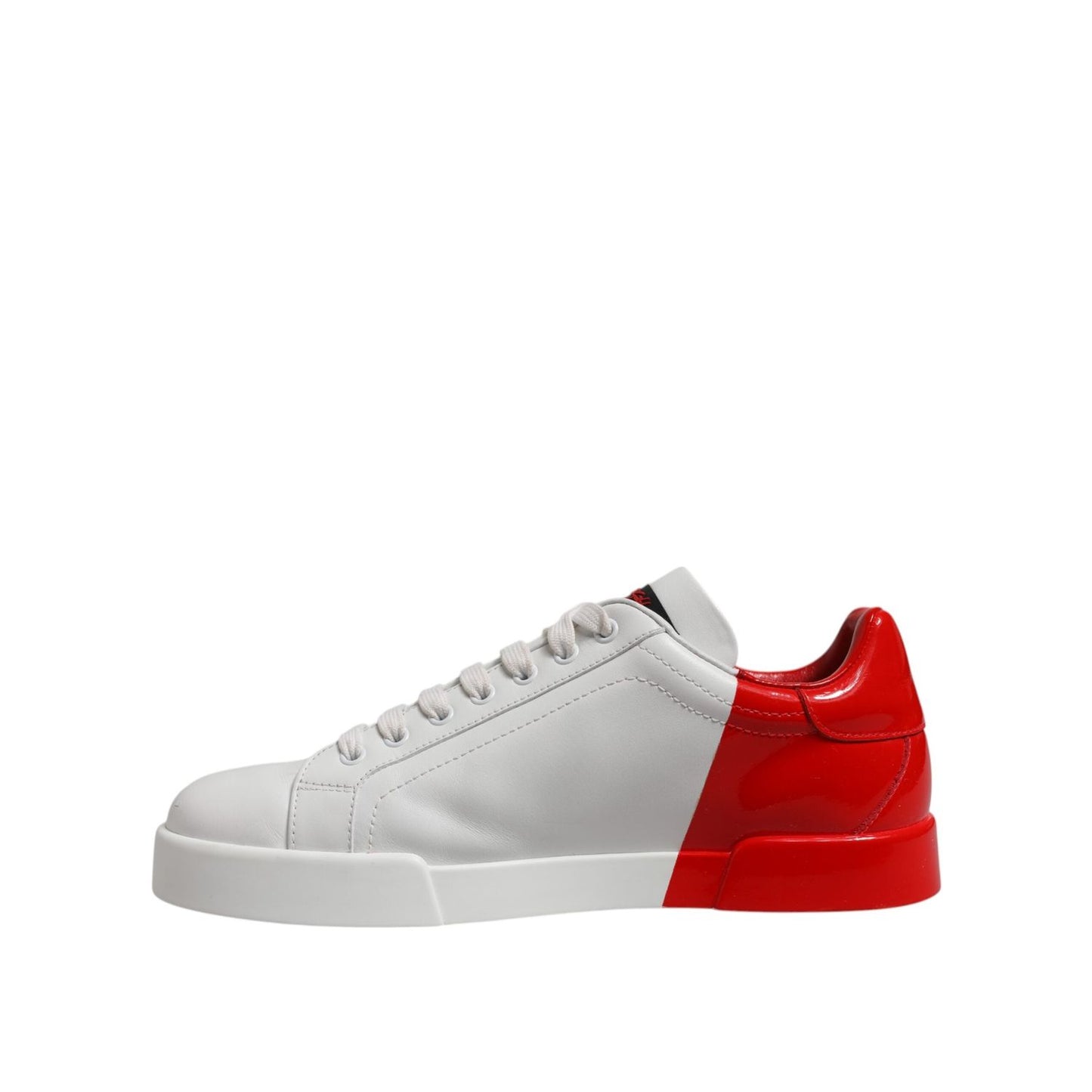 Dolce & Gabbana White Red Logo Low Top Leather Sneakers Shoes MV7540-42