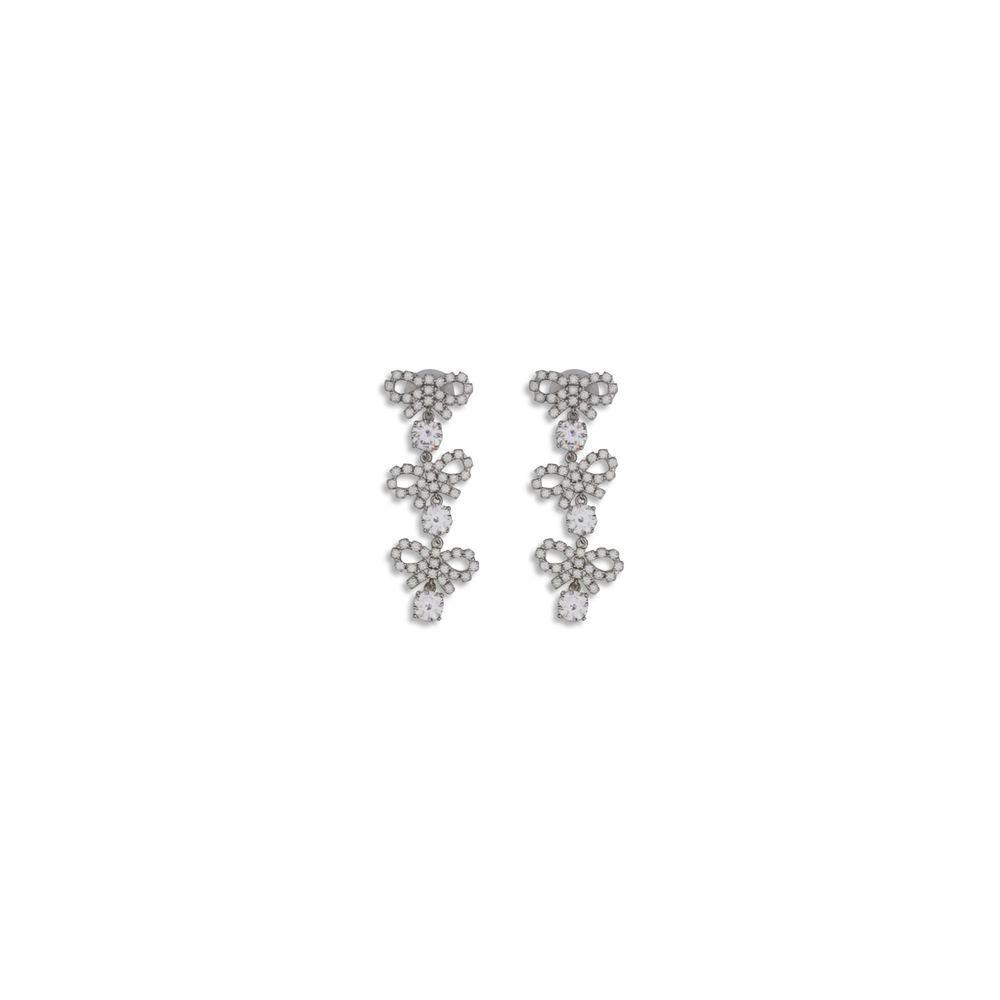 Self-Portrait Dangling Earrings with bows SE-PF25612ESLSILVER-ONE SIZE